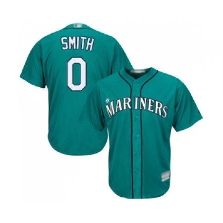Men's Seattle Mariners #0 Mallex Smith Replica Teal Green Alternate Cool Base Baseball Jersey