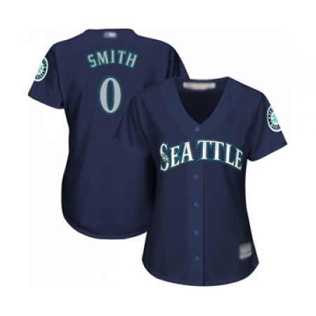 Women's Seattle Mariners #0 Mallex Smith Replica Navy Blue Alternate 2 Cool Base Baseball Jersey
