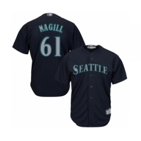 Youth Seattle Mariners #61 Matt Magill Authentic Navy Blue Alternate 2 Cool Base Baseball Player Jersey