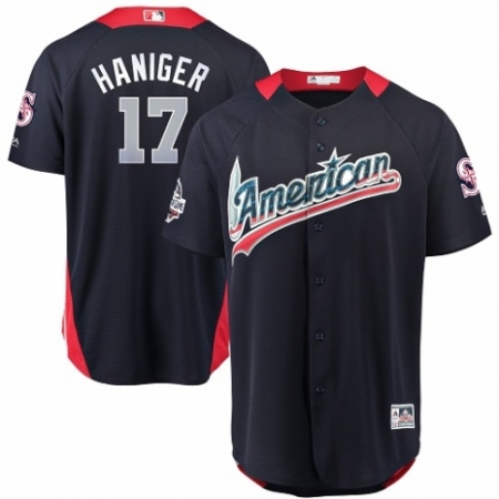 Men's Majestic Seattle Mariners #17 Mitch Haniger Game Navy Blue American League 2018 MLB All-Star MLB Jersey