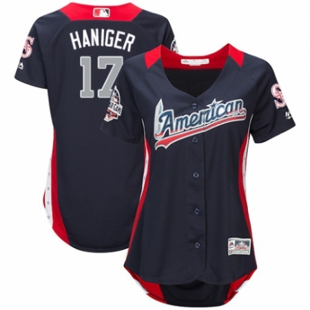 Women's Majestic Seattle Mariners #17 Mitch Haniger Game Navy Blue American League 2018 MLB All-Star MLB Jersey