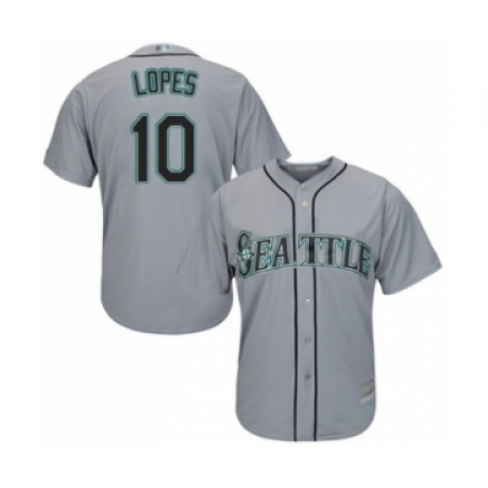 Youth Seattle Mariners #10 Tim Lopes Authentic Grey Road Cool Base Baseball Player Jersey