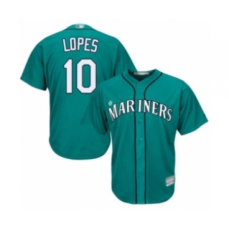 Youth Seattle Mariners #10 Tim Lopes Authentic Teal Green Alternate Cool Base Baseball Player Jersey